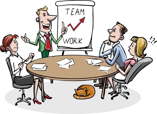 Cartoon of business meeting